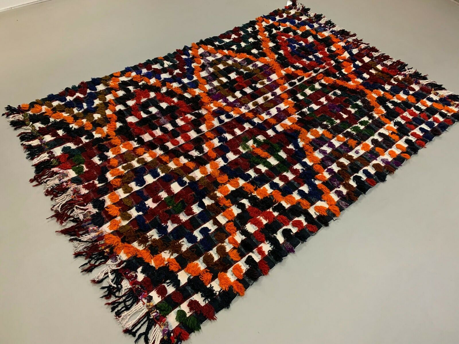 Vintage Turkish Kilim Rug 245x157 cm wool kelim Large kilimshop.myshopify.com