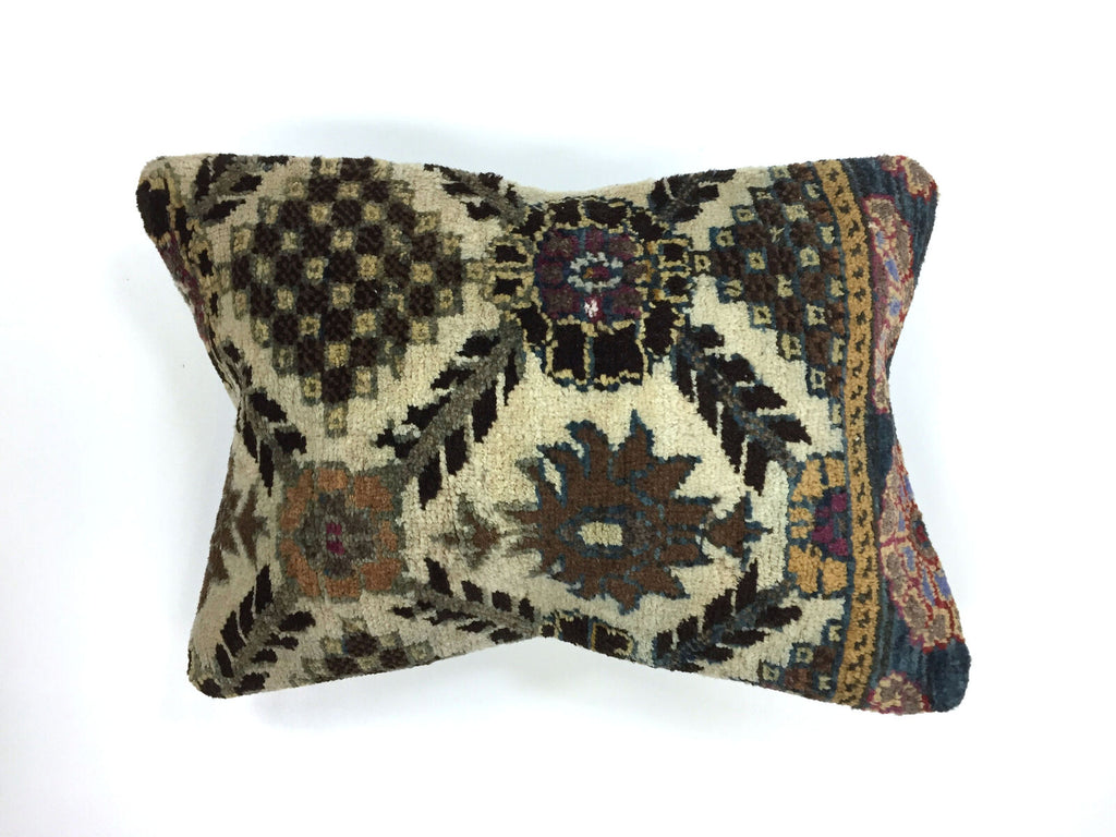 Handmade Carpet Cushion Cover Carpet Pillow 60x40 cm Turkish Moroccan Distressed Home, Furniture & DIY:Home Decor:Cushions kilimshop.myshopify.com