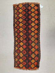 Vintage Turkish Mini Kilim 127X50 cm Wool Small Kelim Runner, shabby Chic