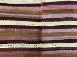 Vintage Turkish Kilim 317x170 cm Wool Kelim Rug Large Purple, Brown, Black