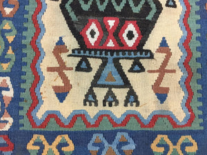 Traditional Turkish Kilim Rug shabby vintage wool Boho Kelim 127x61cm sml Antiques:Carpets & Rugs kilimshop.myshopify.com