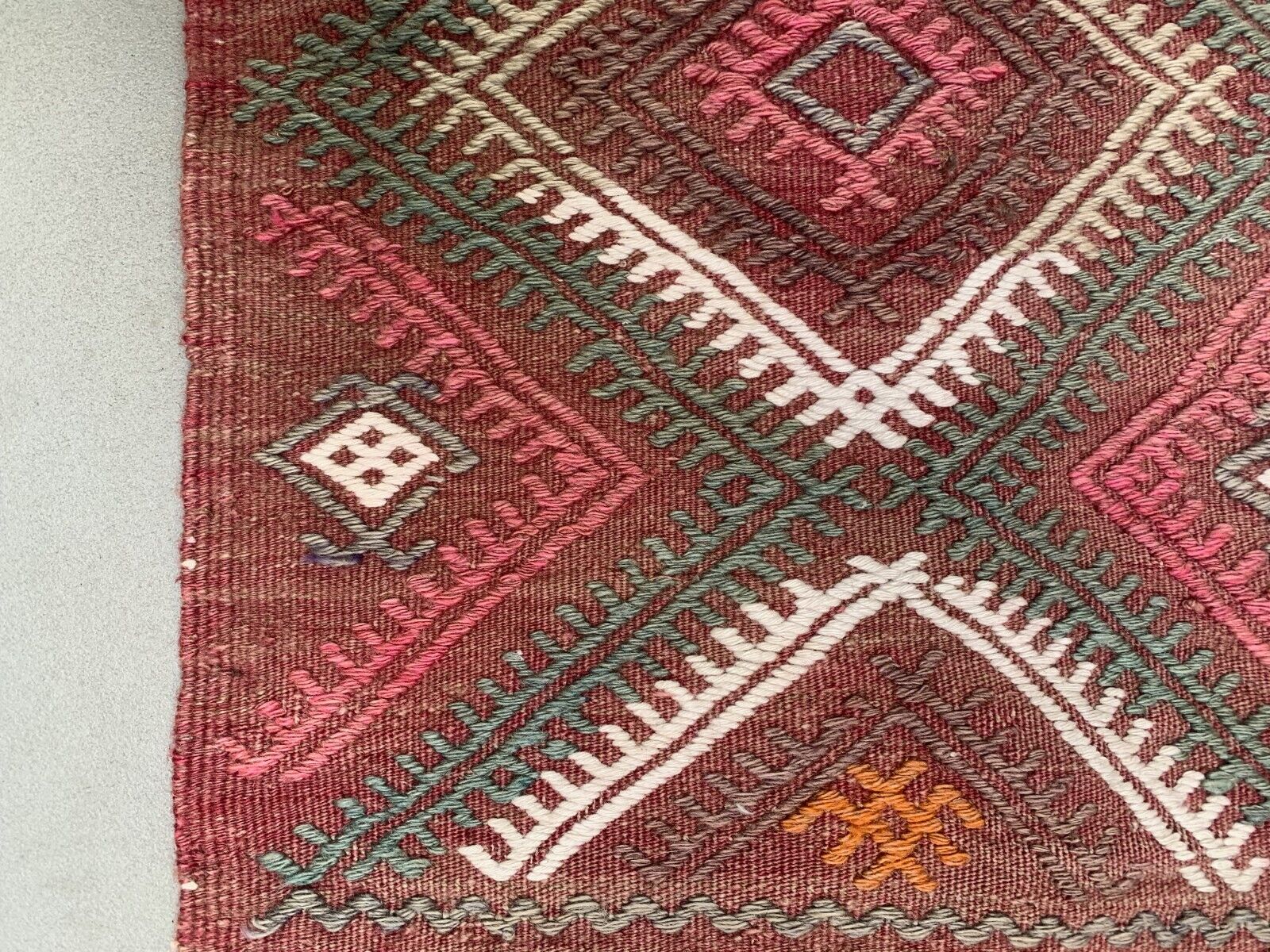 Old Turkish narrow Kilim Runner 203x41 cm shabby chic, vintage kelim