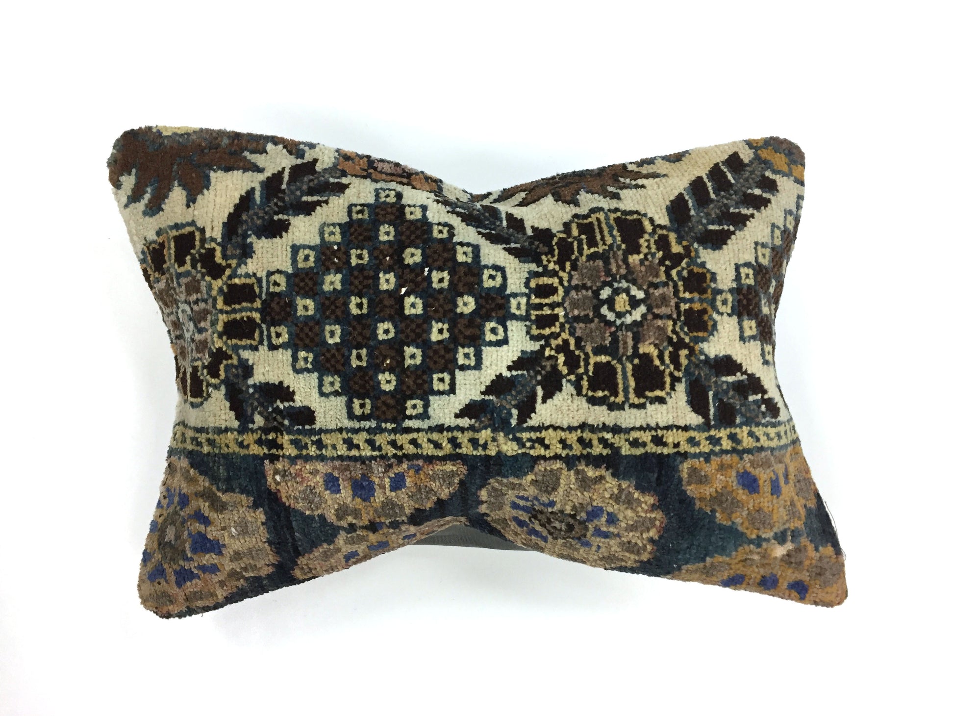 Handmade Carpet Cushion Cover Carpet Pillow 60x40 cm Turkish Moroccan Distressed Home, Furniture & DIY:Home Decor:Cushions kilimshop.myshopify.com