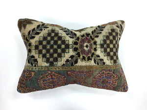 Handmade Carpet Cushion Cover Carpet Pillow 60x40 cm Turkish Moroccan Distressed Home, Furniture & DIY:Home Decor:Cushions kilimshop.myshopify.com