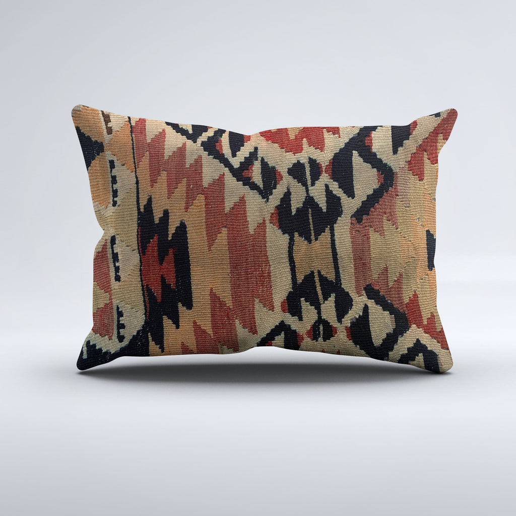 Vintage Turkish Kilim Cushion Cover 60x40 cm Wool Kelim Pillowcase 64641