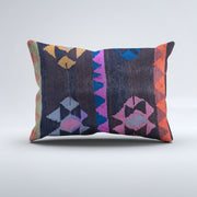 Vintage Turkish Kilim Cushion Cover 60x40 cm Wool Kelim Pillowcase 64654