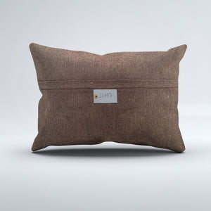 Vintage Turkish Kilim Cushion Cover 60x40 cm Wool Kelim Pillowcase 64654