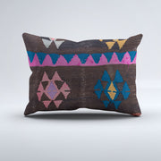 Vintage Turkish Kilim Cushion Cover 60x40 cm Wool Kelim Pillowcase 64661
