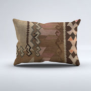Vintage Turkish Kilim Cushion Cover 60x40 cm Wool Kelim Pillowcase 64663