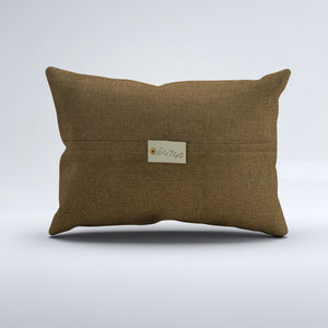 Vintage Turkish Kilim Cushion Cover 60x40 cm Square Wool Kelim Pillowcase 64740
