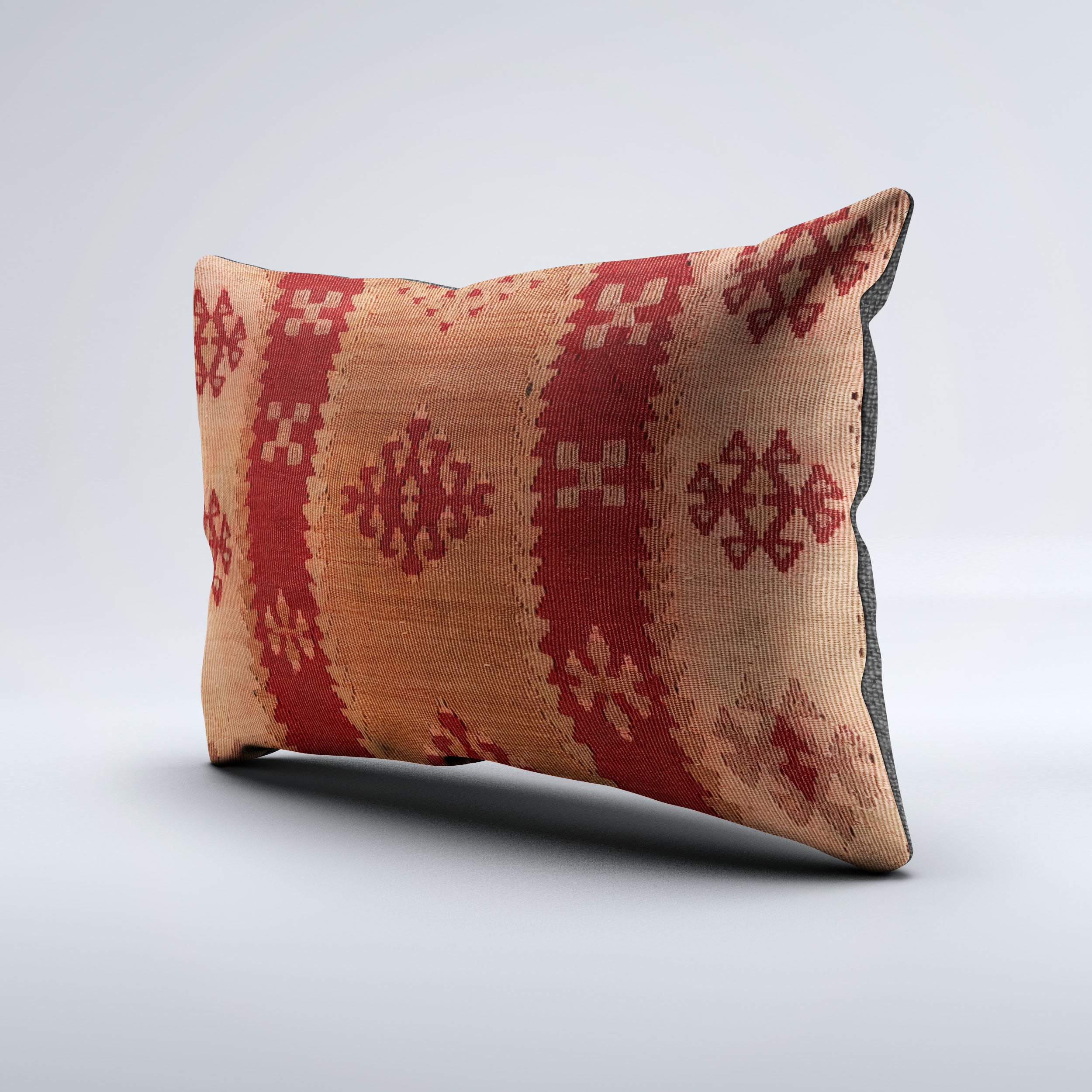 Vintage Turkish Kilim Cushion Cover 60x40 cm Square Wool Kelim Pillowcase 64748