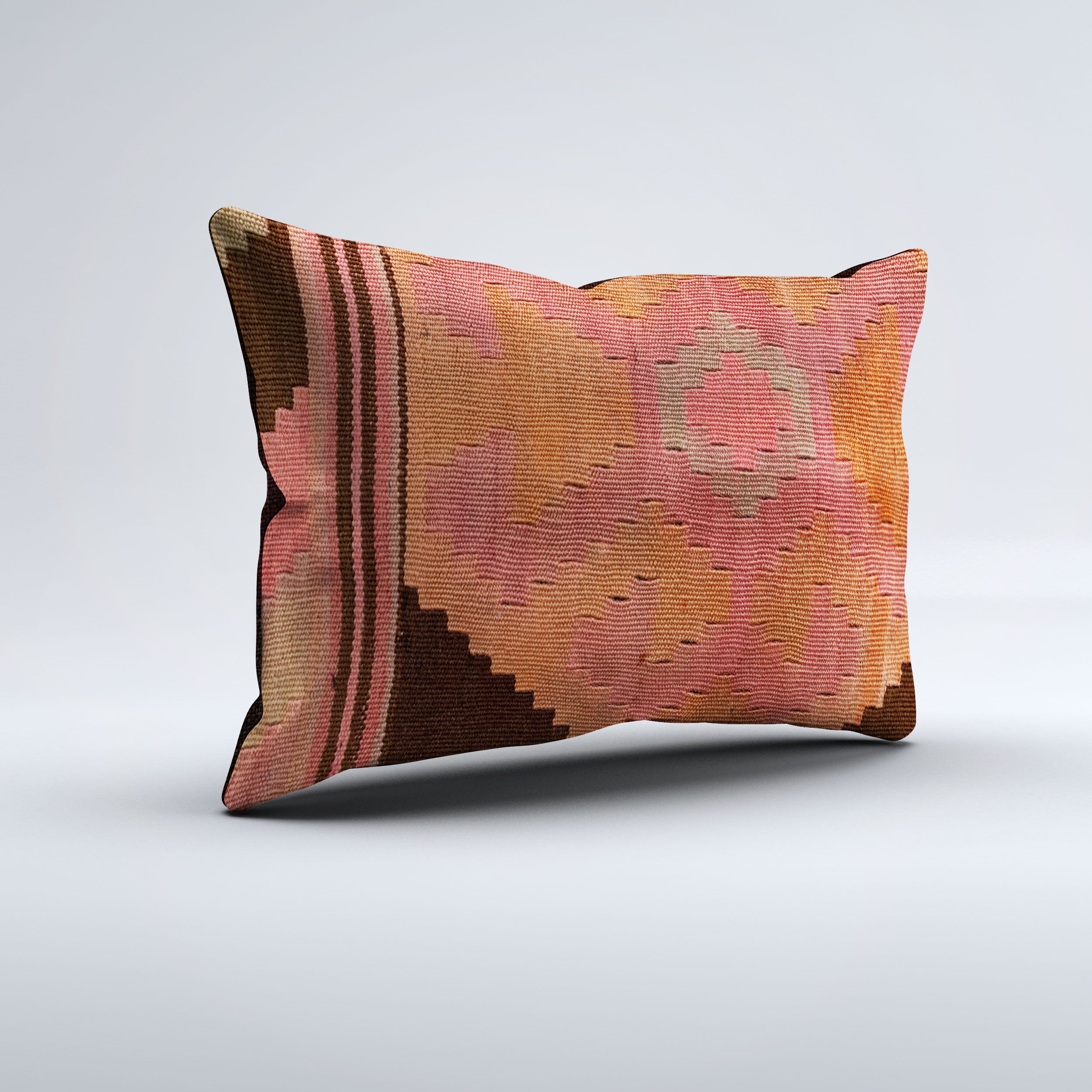Vintage Turkish Kilim Cushion Cover 60x40 cm Square Wool Kelim Pillowcase 64773