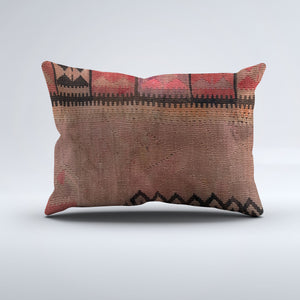 Vintage Turkish Kilim Cushion Cover 60x40 cm Square Wool Kelim Pillowcase 64792