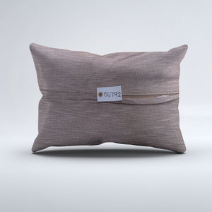 Vintage Turkish Kilim Cushion Cover 60x40 cm Square Wool Kelim Pillowcase 64792