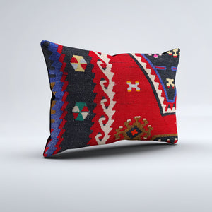Vintage Turkish Kilim Cushion Cover 60x40 cm Square Wool Kelim Pillowcase 64800