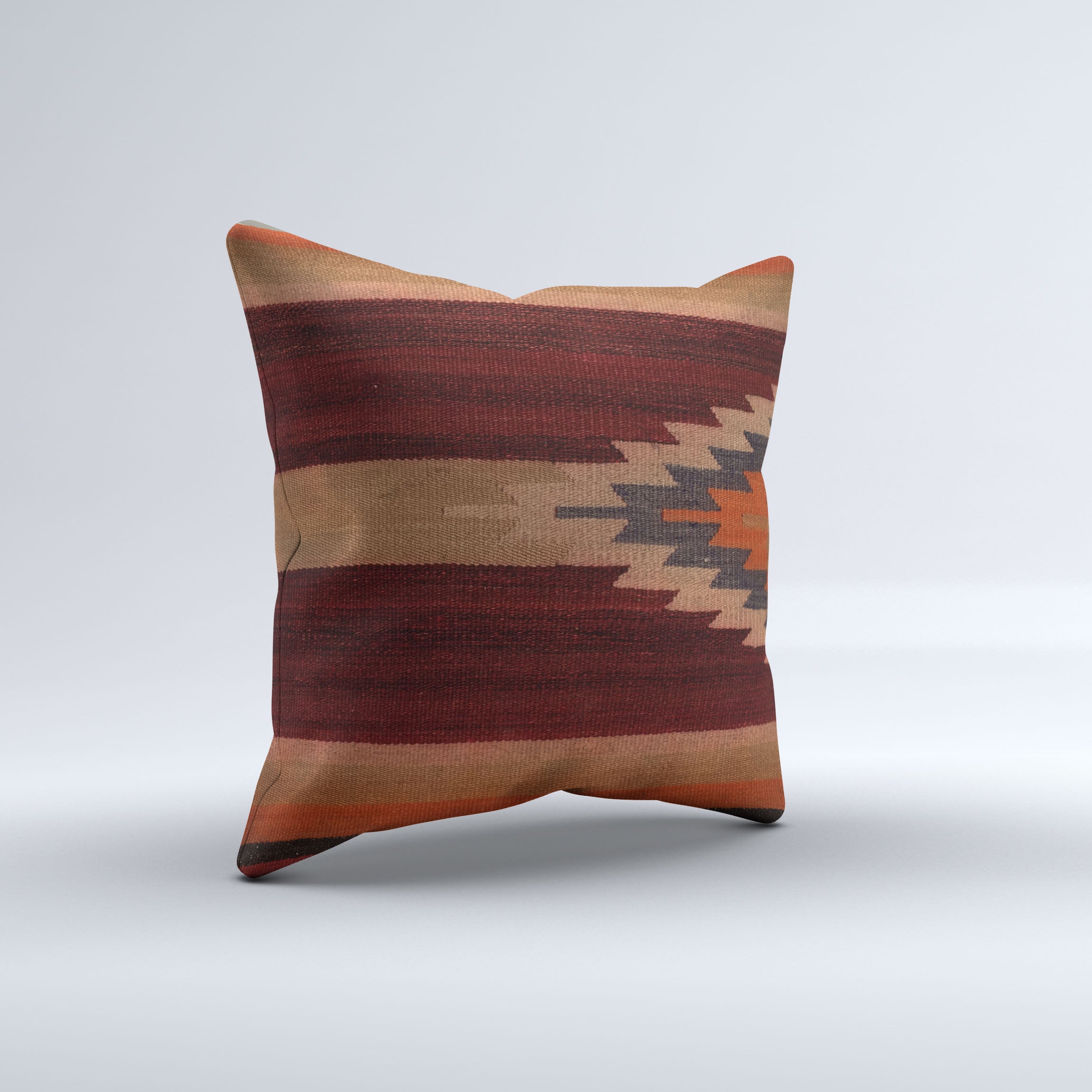 Vintage Turkish Kilim Cushion Cover 60x60 cm Square Wool Large Pillowcase 66465