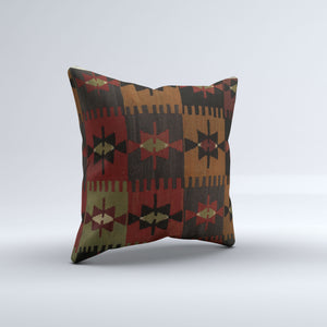 Vintage Turkish Kilim Cushion Cover 60x60 cm Square Wool Large Pillowcase 66470