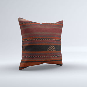 Vintage Turkish Kilim Cushion Cover 60x60 cm Square Wool Large Pillowcase 66471