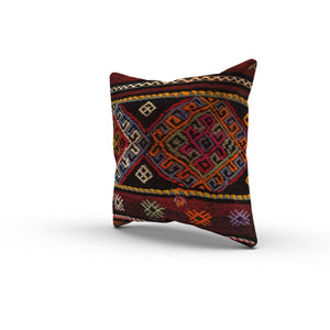 Vintage Turkish Kilim Cushion Cover 60x60 cm Square Wool Large Pillowcase 66480