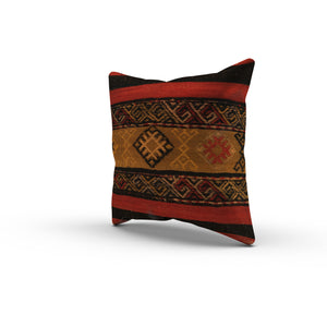 Vintage Turkish Kilim Cushion Cover 60x60 cm Square Wool Large Pillowcase 66483