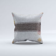 Vintage Turkish Kilim Cushion Cover 60x60 cm Square Wool Large Pillowcase 66491