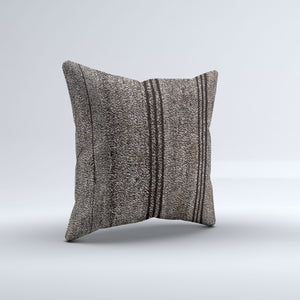 Vintage Turkish Kilim Cushion Cover 60x60 cm Square Wool Large Pillowcase 66497