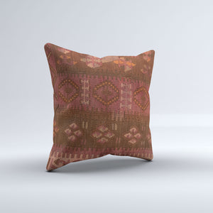 Vintage Turkish Kilim Cushion Cover 60x60 cm Square Wool Large Pillowcase 66504