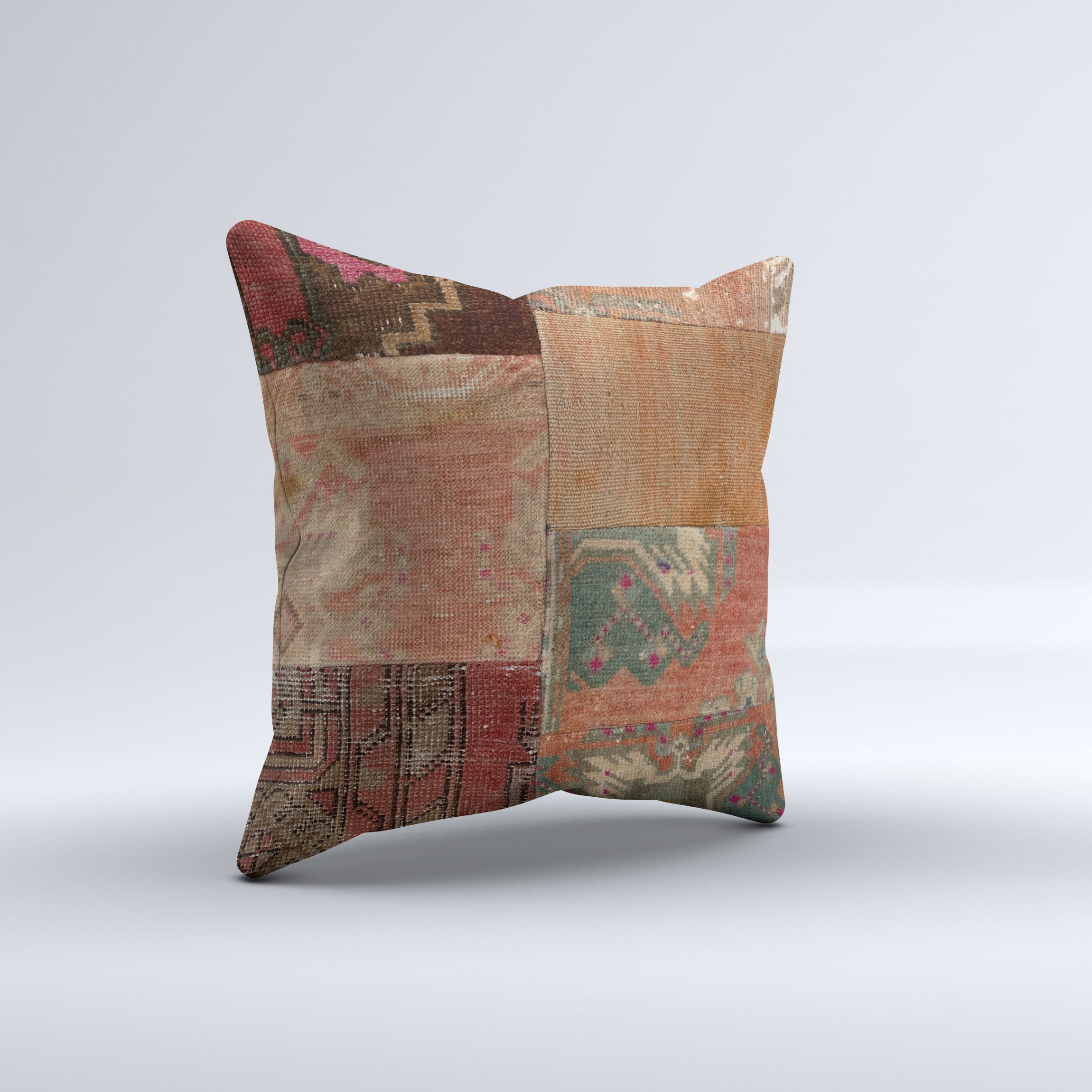Vintage Turkish Kilim Cushion Cover 60x60 cm Square Wool Large Pillowcase 66509