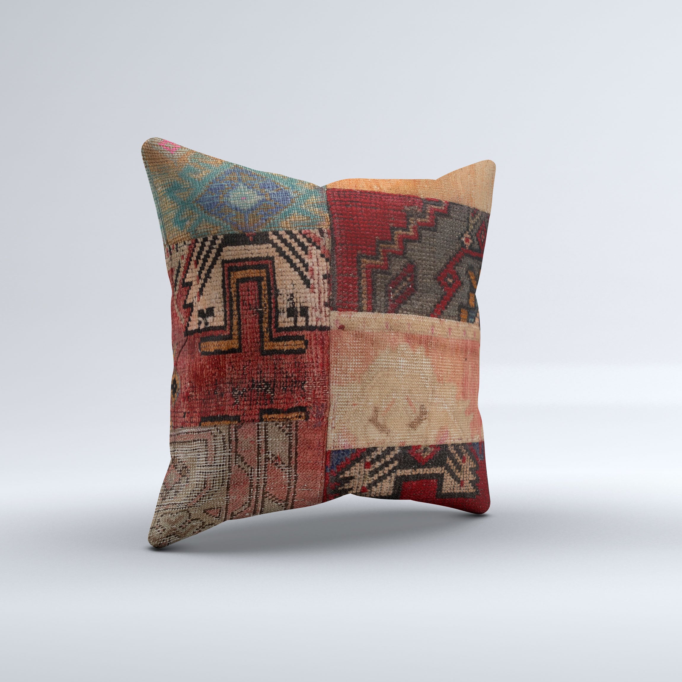 Vintage Turkish Kilim Cushion Cover 60x60 cm Square Wool Large Pillowcase 66510