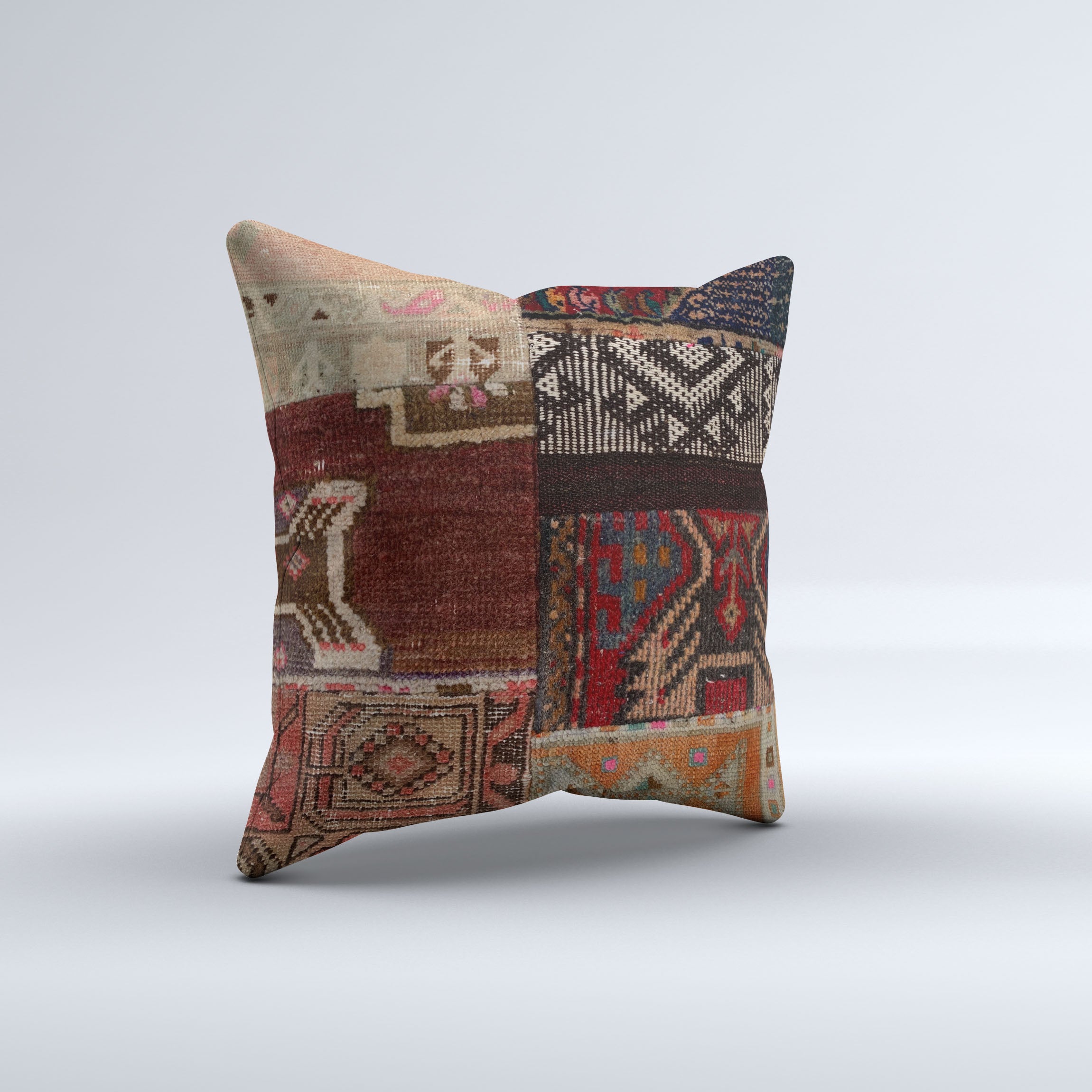 Vintage Turkish Kilim Cushion Cover 60x60 cm Square Wool Large Pillowcase 66511