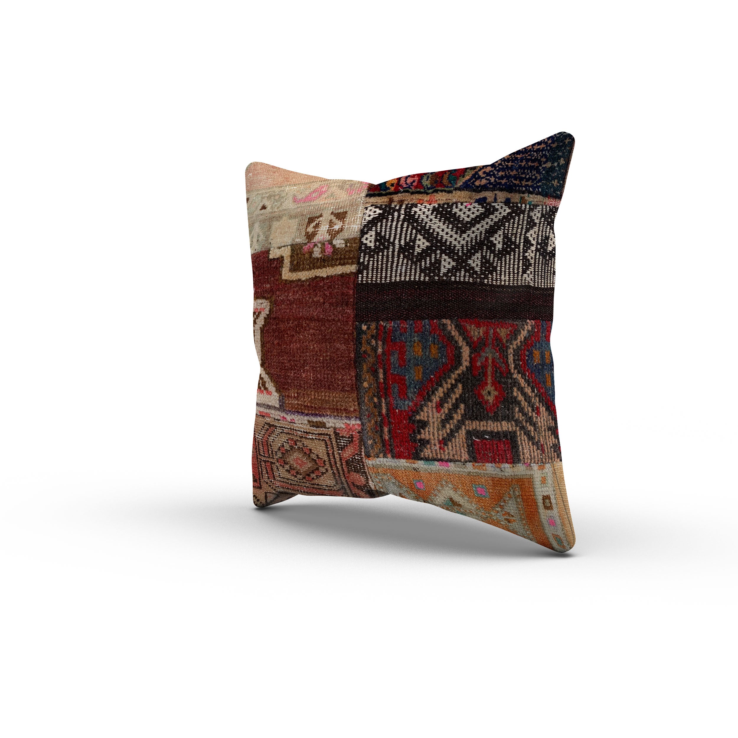 Vintage Turkish Kilim Cushion Cover 60x60 cm Square Wool Large Pillowcase 66511