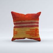 Turkish Kilim, Carpet Cushion Cover 60x60 cm Square Wool Large Pillowcase 66517